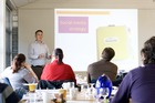 Steve presenting social media strategy