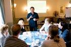 George discussing with Table 4