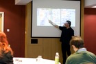 George presenting